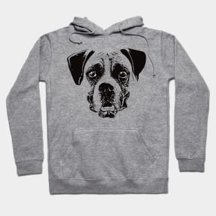 Boxer Dog Face Design - A Boxer Christmas Gift Hoodie